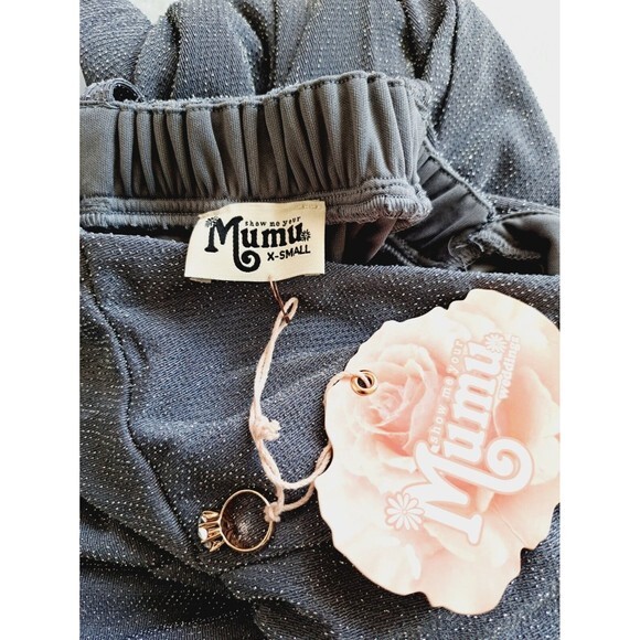 NWT Show Me Your Mumu Amanda Maxi in Smoke Dancing Queen Sparkle XS Bridesmaid - Picture 10 of 12